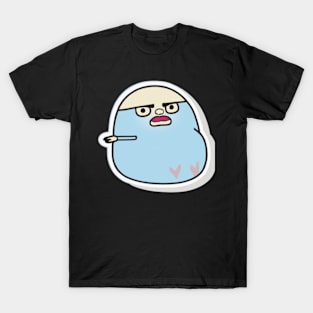 From this way I The Funny Tiny Chick with Big Paunch Sticker T-Shirt